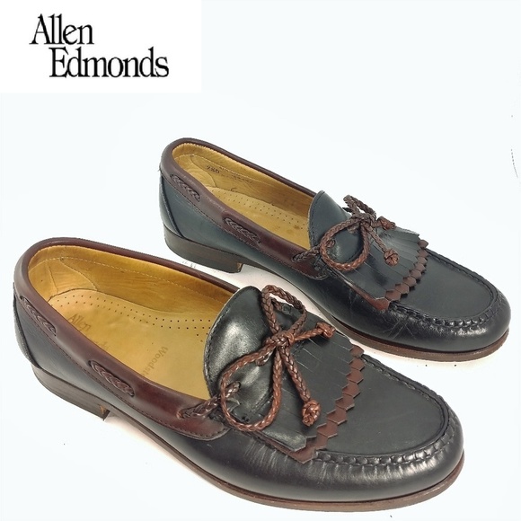 Allen Edmonds Kiltie Loafers Brown Black 9.5D